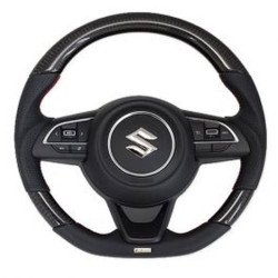 Greddy Steering Black Carbon With Black Stitch