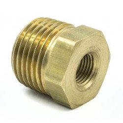 Autometer Fitting Adapter 1 2 Npt Male 1 8 Npt Female Brass